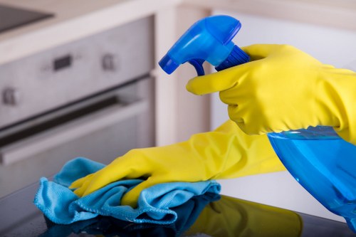 Swiss Cottage cleaners maintaining a spotless office environment