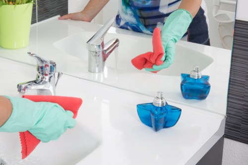Regular cleaning of a Swisscottage office kitchen and washroom area
