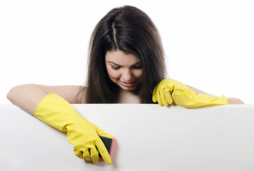 Communal bin area cleaning in a Swisscottage apartment block